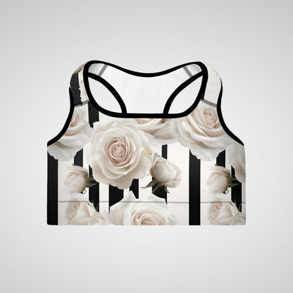 Noir Bloom - Padded Sports Bra