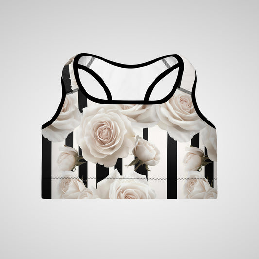 Noir Bloom - Padded Sports Bra