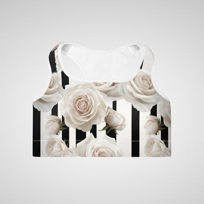 Noir Bloom - Padded Sports Bra